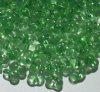 25 grams of 3x7mm Transparent Green Farfalle Seed Beads
